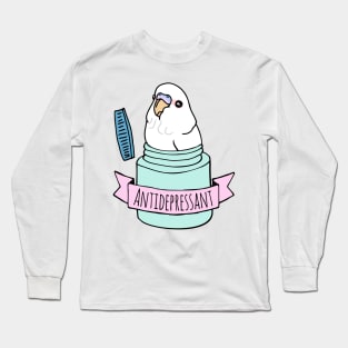 Antidepressant white budgie Long Sleeve T-Shirt